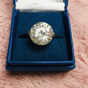Faux Diamond Statement Ring